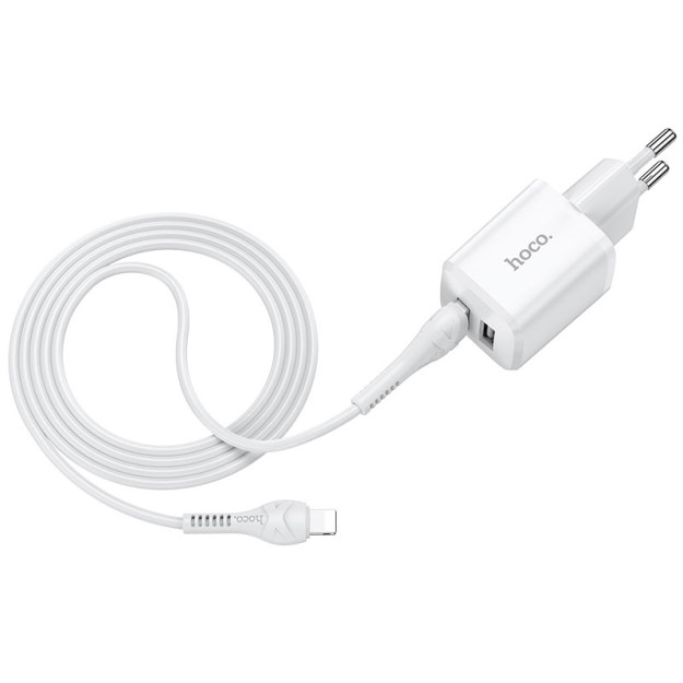 Hoco N8 Briar zaryadlovchi, USB 2.4 A, umumiy chiqish, Lightning / Type-C / Micro-USB 68150 kabeli to'plami